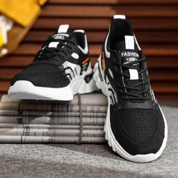 Tênis de almofada de ar respirável masculino, tênis esportivo de corrida, tênis, tênis antiderrapante, na moda, verão, novo, 2024 - Image 4