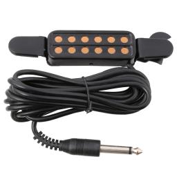 Guitarra acústica Pickup com nenhuma perfuração, transdutor acústico, amplificador, fácil instalação, música, folk, profissional - Image 2