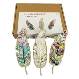 Criativo DIY manchado artesanato mosaico kit, pena brilhante, artes e ofícios para adultos e crianças, artesanato artesanal para amantes - Image 5