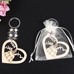 Lembrancinhas para batismo, chaveiro de madeira com cruz para convidados, bolsa de presente de organza, caixa de presente adequada para lembrancinhas de festa de casamento - Image 3