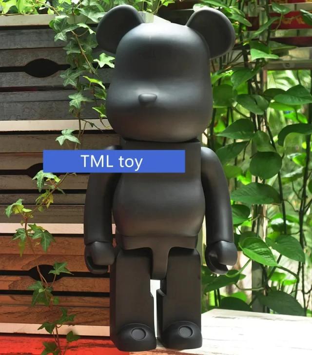 Urso Preto e Branco: Grande Modelo de Coleção para Colecionadores, Artesanato e Decoração 70cm