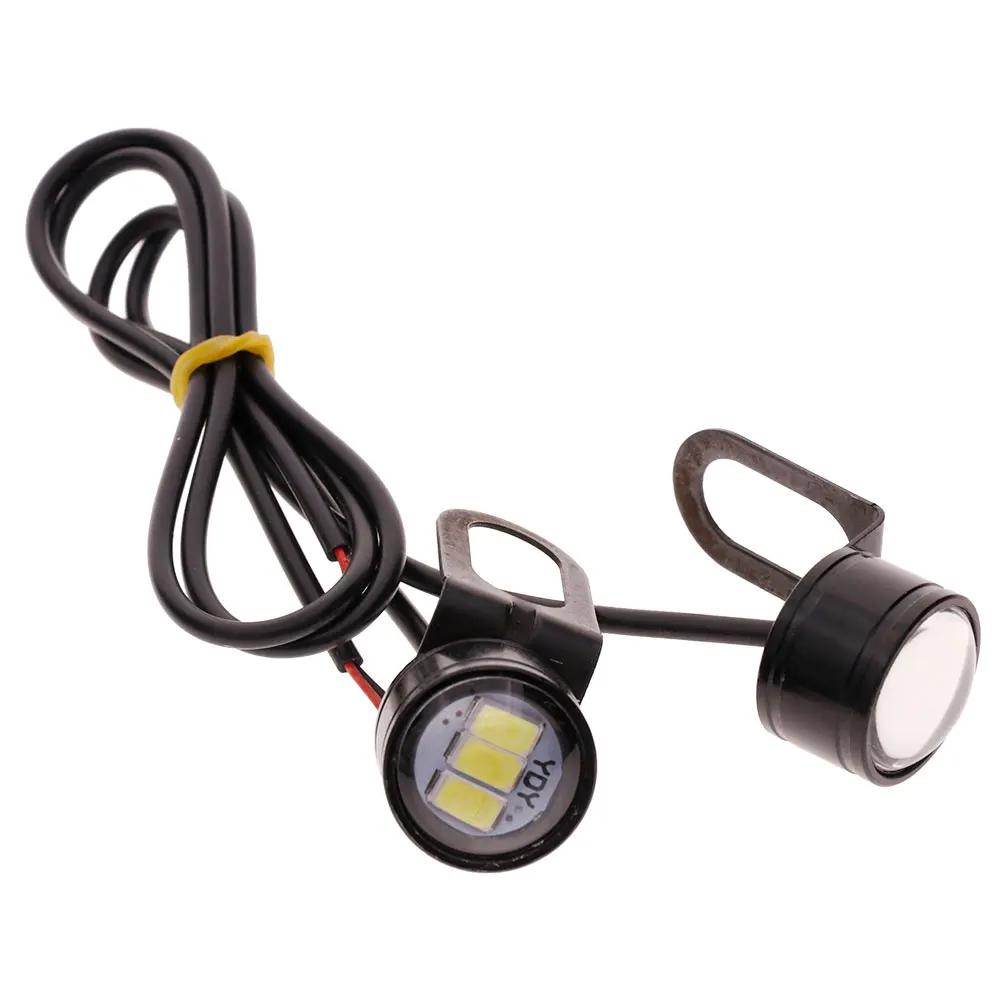2x7 cores com suportes led estroboscópico 5w led olho de águia piscando luz luzes diurnas para motocicleta holofote dc12v - Image 1