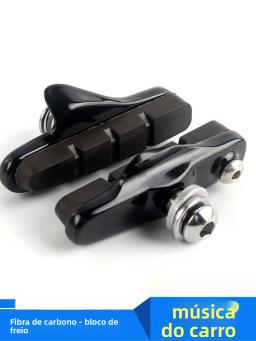 Conjunto de rodas de fibra de carbono para bicicleta de estrada, blocos de freio de madeira ia, pinça de freio de liga de ... - Image 1