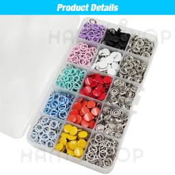 9.5mm metal prong snap fixadores botões sólido/oco botão de pressão studs com alicate kits de ferramentas para roupas sacos vestuário costura - Image 4