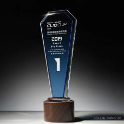 Troféu de cristal personalizado Bolha personalizada Prêmio excelente empresa Vidro com letras personalizadas Alto grau, 1pc - Image 2