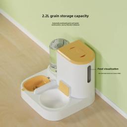 Alimentação automática dispensador de água para cães e gatos, tigela integrada Pet máquina de alimentação, à prova de umidade - Image 4