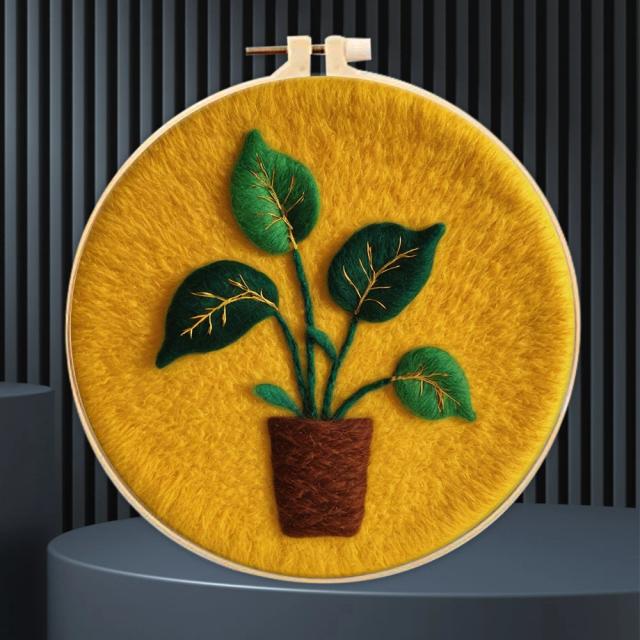 Kit de Pintura em Feltro para Decoração com Moldura e Materiais DIY