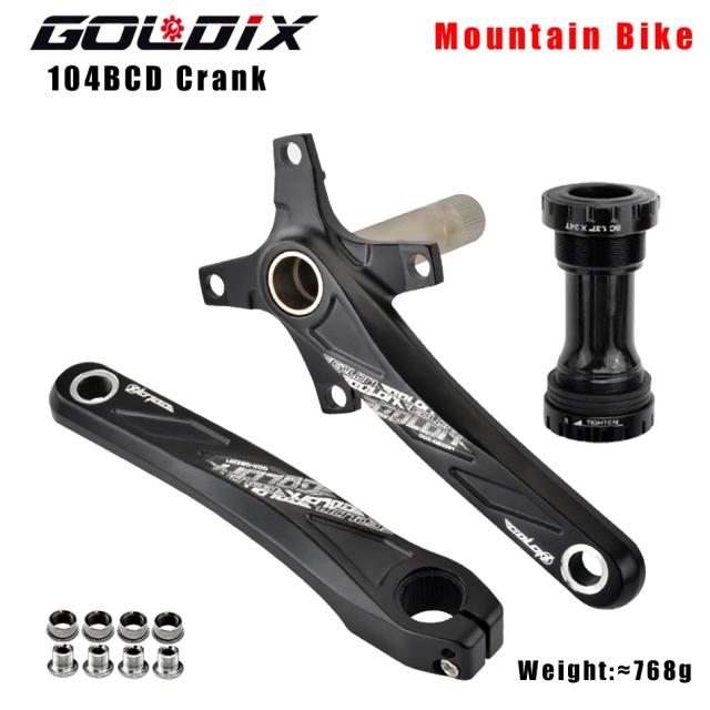 GOLDIX Manivela MTB Liga de Alumínio BCD 104 170mm/175mm