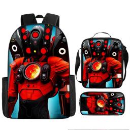 Skibidi-Mochila Anime Infantil, Bolsa escolar para adolescentes, Bolsa de escola dos desenhos animados, Presentes, 2024 - Image 6