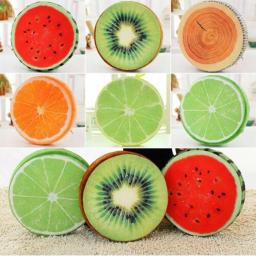 Almofada em formato de fruta de 33cm para leitura na cama e assistir costas e cabeça travesseiro almofada redonda sem fiapos - Image 2
