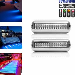 Luz de navegação subaquática para o barco, lâmpada de âncora popa, luzes de sinalização de barco marinho, 42 LED, 5 "Yacht, 2pcs - Image 1