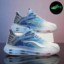 Tênis Amortecedor Respirável para Homens e Mulheres, Calçado Cesta Preta, Corrida ao Ar Livre, Esporte Casual, Basquete, Moda - Image 2
