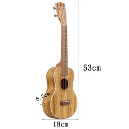 IRIN-Ukulele Zebra madeira com saco, 4 cordas guitarra havaiana, Soprano Tuner, guitarra peças e acessórios, 21 Polegada - Image 6