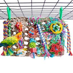 Brinquedos De Pássaro Acessórios De Papagaio Brinquedos De Mastigação Molares De Papagaio Rede De Escalada Treinamento De Pássaro Brinquedo Interativo Gaiola De Pássaro Decoração Suprimentos - Image 1
