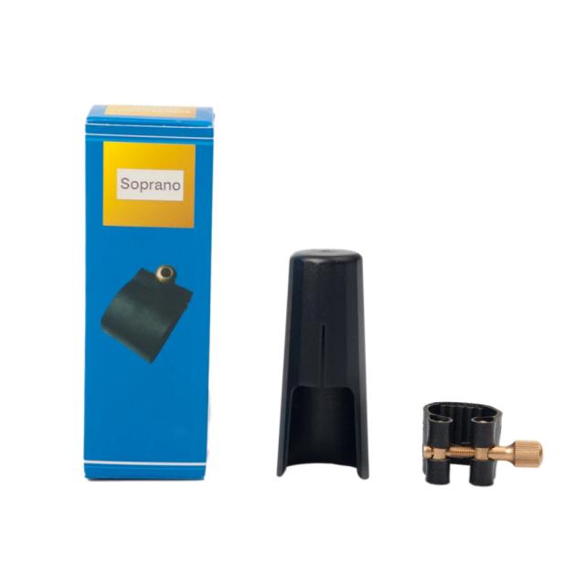 Alto Soprano Tenor Saxofone: Bocal de Couro com Tampa ABS e Braçadeira de Couro para Acessórios de Instrumento Woodwind
