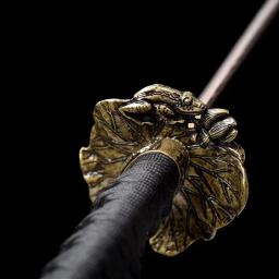 Lâmina Samurai com Bainha Faca de Madeira Longa Ornamento Juhe Bushido - Image 3