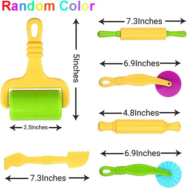 Kit Completo de Ferramentas para Modelagem com Argila - Rolos, Moldes, Cortadores e Extrusoras em Designs Variados