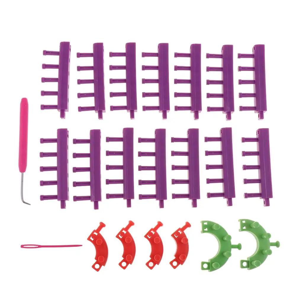 Máquina de tricô Tear Fio De Lã, Arte Artesanato Fazendo Ferramentas, Cachecol, Chapéu, Malha De Meias, Combinação Arbitrária, 1 Conjuntos, 20Pcs - Image 1