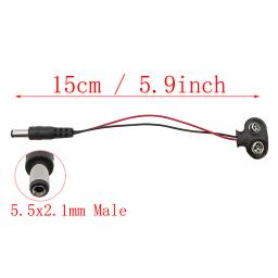 20/10/5 pces t tipo 9v dc bateria snap conector de alimentação cabo plugue clipe tambor jack conector adaptador para arduino uno r3 diy t tipo - Image 3