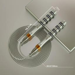 Corda de pular com rolamento de travamento automático, adequada para aeróbica humana, alça de liga de alumínio, comprimento de corda ajustável, corrida de estudantes C - Image 5