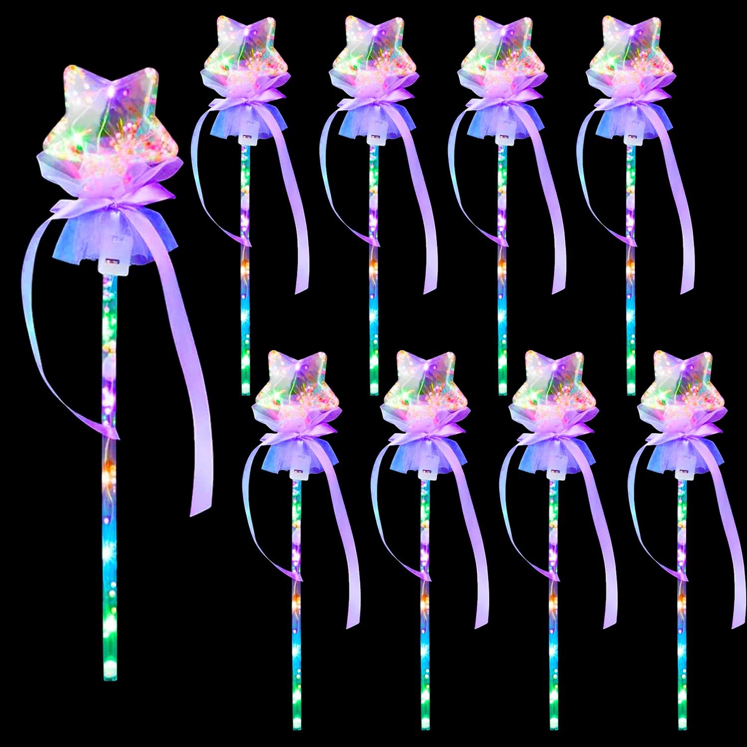 10-100 pçs vara de fada varinha mágica luminosa led light up sparklers de casamento presente para crianças brinquedo brilho casamento meninas festa favor - Image 1
