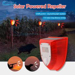 Animal Repelente Alarme Controle Remoto, Anti-selvagem Javali Drive, Profissional Anti-Roubo Piscando Luz de Alarme, Sirene Sensor - Image 1