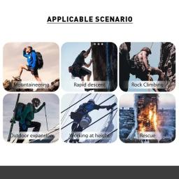 Mosquetão de Escalada ao ar livre, Montanhismo Downhill Descendente Segurança, Fivela Auto-Lock Gancho de Segurança, 124g, 35KN - Image 6