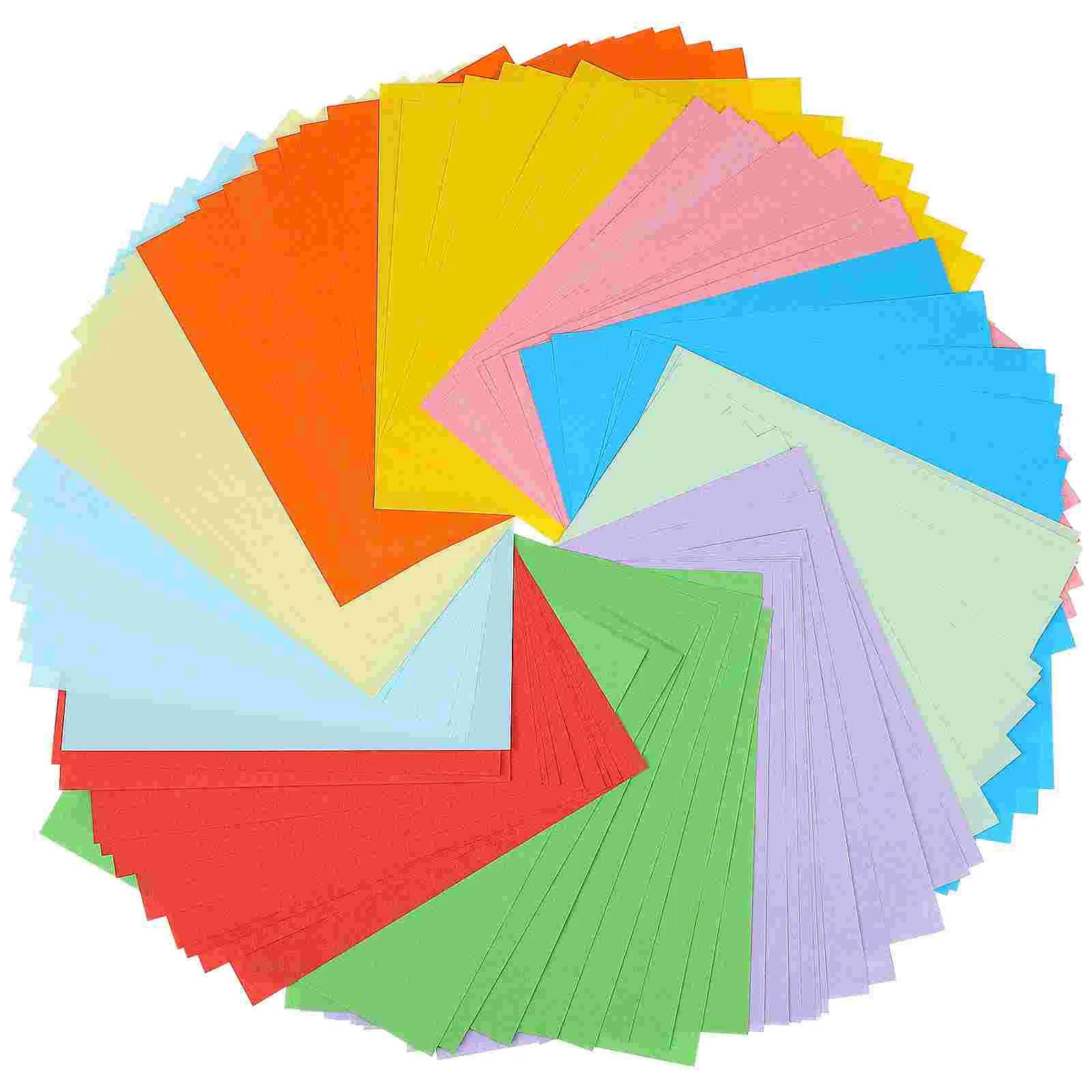 100 folhas de papel colorido, papéis de origami quadrados para artesanato, cartolina infantil, lápis pastel dobrável - Image 1