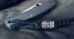 Liga de titânio TC4 Faca Beads e Cordão Paracord Corda, Pingentes ao ar livre, EDC Multi Ferramentas, Camping Sobrevivência, Pingentes, V, DIY - Image 5
