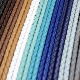 trançada codao de coro fio de couro para artesanato2 metros colorido trançado pulseira de couro genuíno descobertas 3mm corda de cordão de couro redondo diy colar pulseira fazendo - Image 1