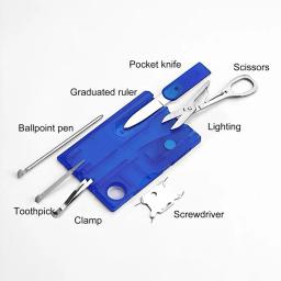 Emergency Survival Multitool, Único, Portátil, Cartão de Crédito Eficaz, Camping Tools, 8Pcs - Image 2