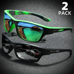 Óculos de sol envoltórios polarizados, 2 peças, para homens e mulheres, pesca, proteção uv, perfeito para esportes ao ar livre, viagens, direção - Image 3