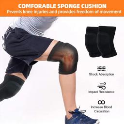 Joelheira Esponja Elástica Engrossar para Hóquei no Gelo, Equipamentos, Protetor Esportivo, Ginásio, Yoga, Treinamento de Joelhos, Suporte Brace, 1 Par - Image 4