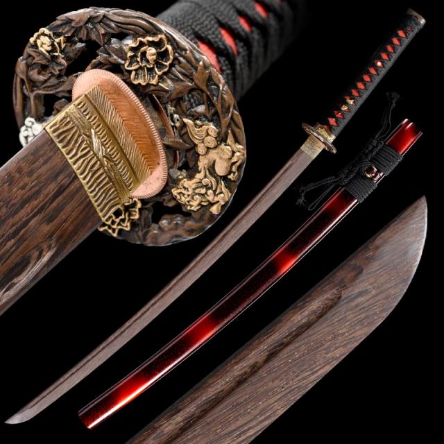 Handmade japonês Ninja Samurai Espadas, Lâmina De Madeira, Treinamento Pronto, Real Handmade, Full Size