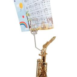 Saxofone Alto Lyre Music Score Clip, Portátil Sax Marchando Folha Clamp, Suporte Durável, Sopros Instrumento Peças e Acessórios - Image 1