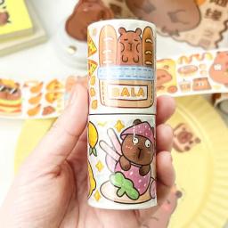 Desenhos animados Capivara Decoração Fita Adesiva De Mascaramento, Handbook DIY Scrapbooking, Colagem Material Adesivos, Kids Papelaria Presente, 4 Rolo - Image 4