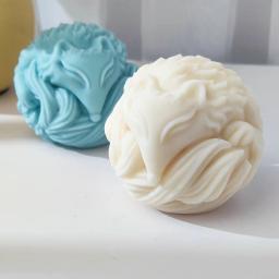 Molde de silicone para sabonete artesanal, raposa, animal, bandeja de gelo, resina, vela, presente, artesanato, decoração - Image 1
