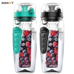 Garrafa d'água com infusor de frutas sem bpa, garrafa agitadora de suco, garrafa de água para esportes fitness, garrafa de beber frutas para meninas - Image 1
