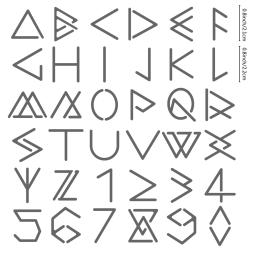 Metal gótico fonte lettering estêncil antigo inglês fonte antigo alfabeto modelo runas estêncil para pintura de madeira queima pirografia - Image 3