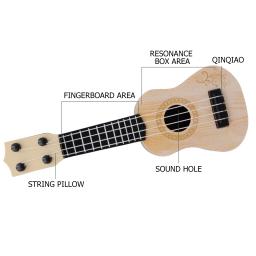 Mini guitarra clássica ukulele para crianças, 4 cordas, instrumento musical para crianças, brinquedos educativos montessori - Image 5