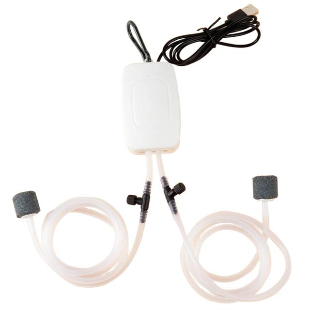 Bomba de Ar USB para Aquário com Válvula Ajustável e Silenciosa - Acessórios de Oxigênio para Tanque de Peixes