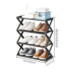 Sapateira à prova d'água em forma de X, organizador de armazenamento para tênis, armários montados, móveis domésticos - Image 6