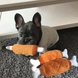 Brinquedos sonoros de pelúcia para animais de estimação, Suprimentos resistentes a mordida, Brinquedos educativos interativos, Design ósseo para cães e gatos, Pe A5E2 - Image 2