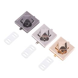 Square Shape Clasp Turn Lock Twist Locks para Mulheres, DIY Bag, Messenger Handbag, Purse Hardware, Bagagem Bags Acessórios, 3.0cm - Image 5