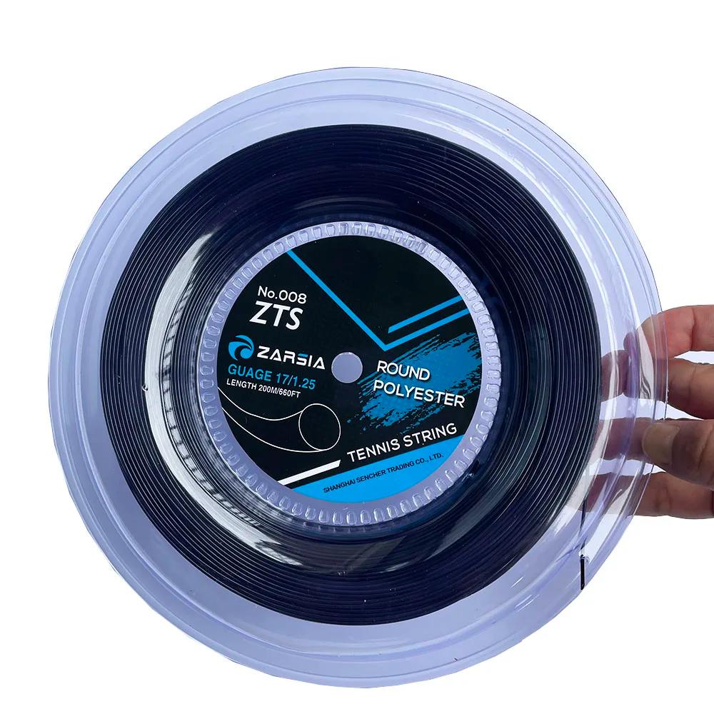 1 carretel 200m zarsia 4g poliéster raquete de tênis corda 1.25mm durável cordas de tênis raquete - Image 1
