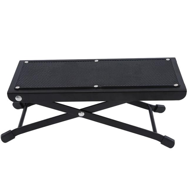 Pedal de guitarra ajustável com suporte antiderrapante e banquinho para guitarra