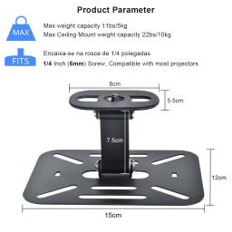 Suporte para projetor de mesa, Montagem do projetor de mesa, Suporte universal, Suporte universal, Armazenamento para casa e escritório - Image 5