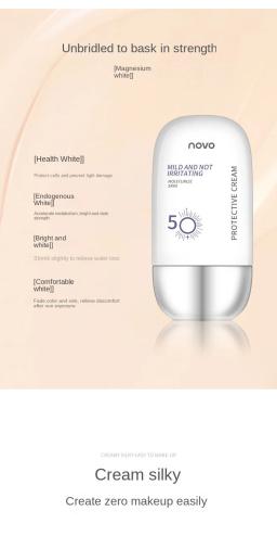 Novo Isolamento e Proteção Leite Proteção UV 2 em 1, Impermeável, À Prova de Suor, Facial e Clareamento Corporal Protetor Solar SPF50 - Image 6