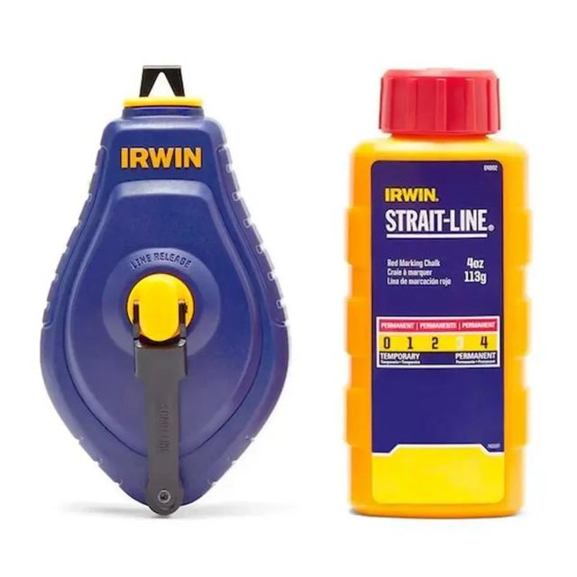 IRWIN SPEEDLINE JOGO CARRETEL DE LINHA COM GIZ VERMELHO
