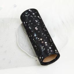 Decoração de Festa de Malha Estrela e Lua, American Net, Lantejoulas, Palco Tulle, 15cm x 10cm Tamanho - Image 3